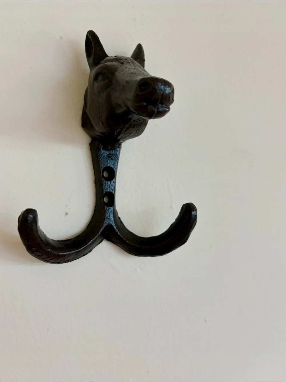 Black Cast Iron HorseHead Wall Hook